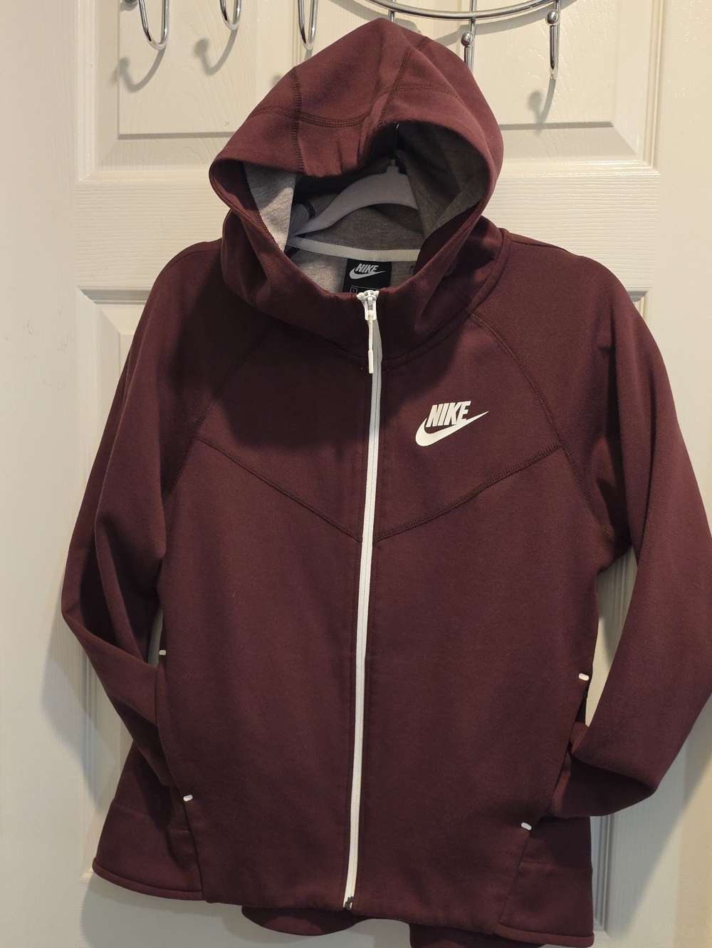Nike Women's Burgundy Hooded Full-Zip Jacket